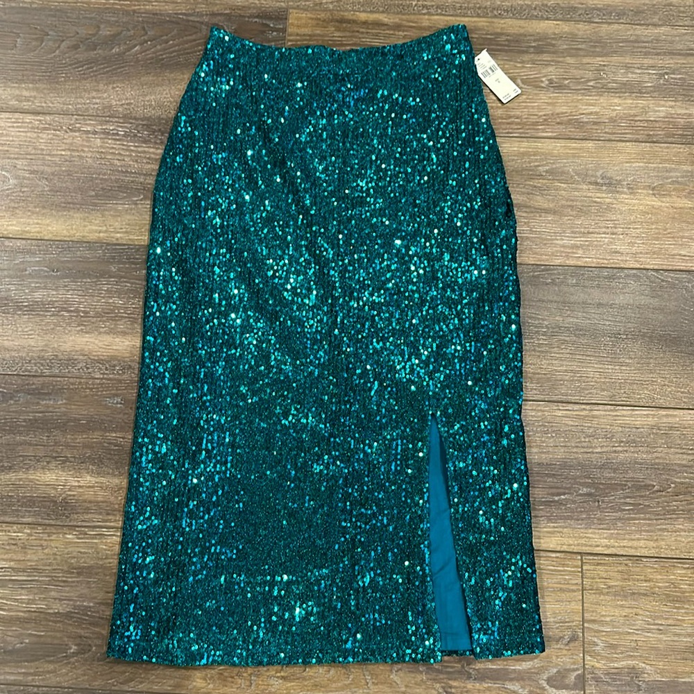 Maeve by Anthropologie Sequin Midi Skirt Size S